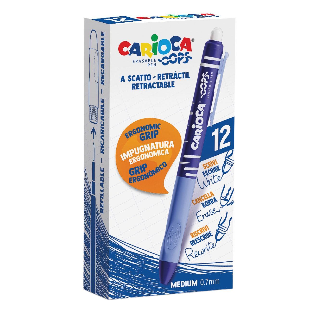 Esferografica Apagavel Carioca Oops Retratil Azul 43043/02 ( Imagem 2 de 3 ) - Preview