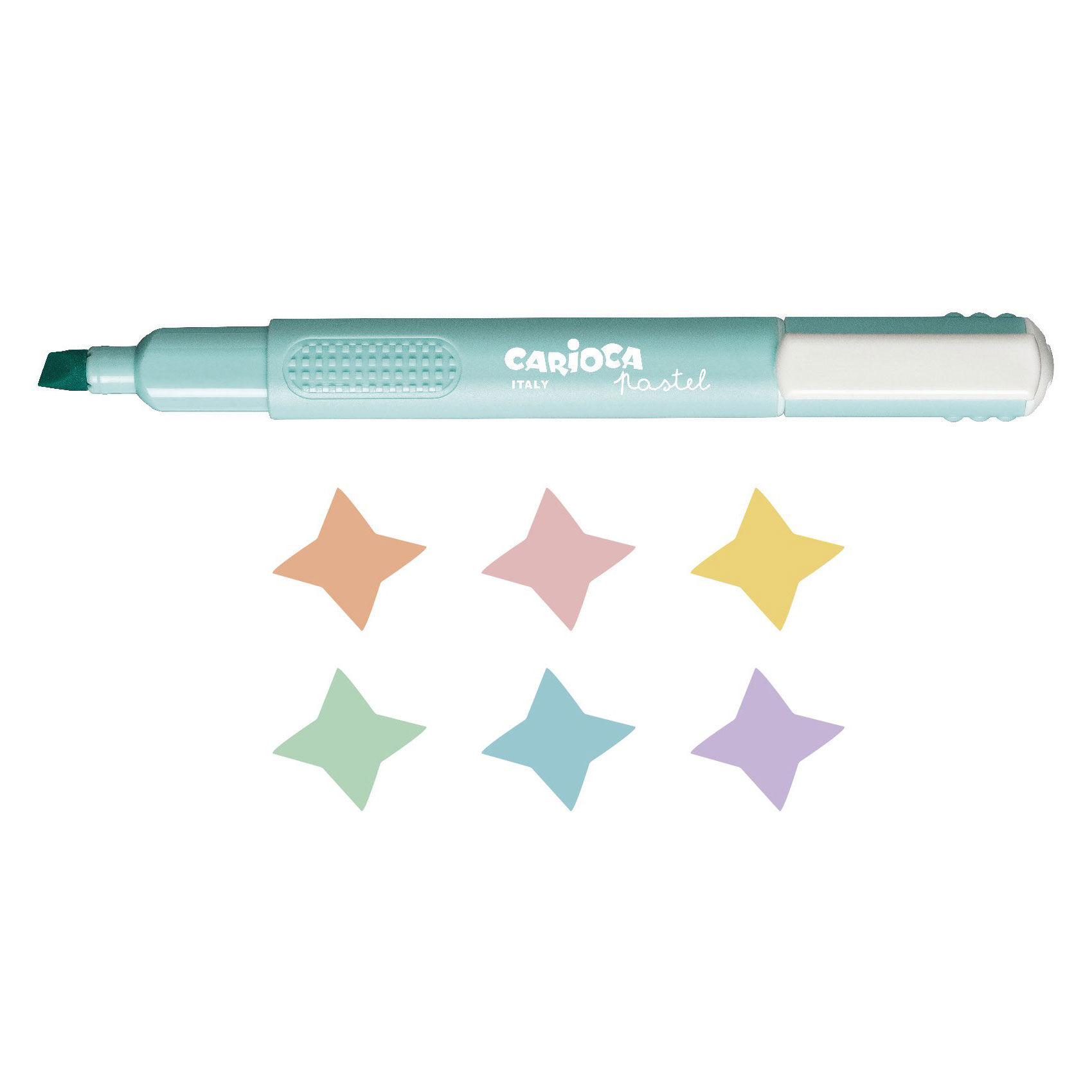 Marcador Fluorescente Carioca C/Clip Pastel Sortido 43035 ( Imagem 2 de 3 ) - Preview