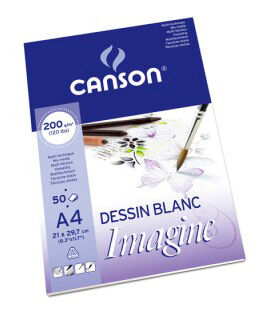 Bloco de Desenho Multitecnicas Canson Imagine Din A4 Colado Liso 21x29,7 cm 50 Folhas 200 gr ( Imagem 3 de 6 ) - Preview