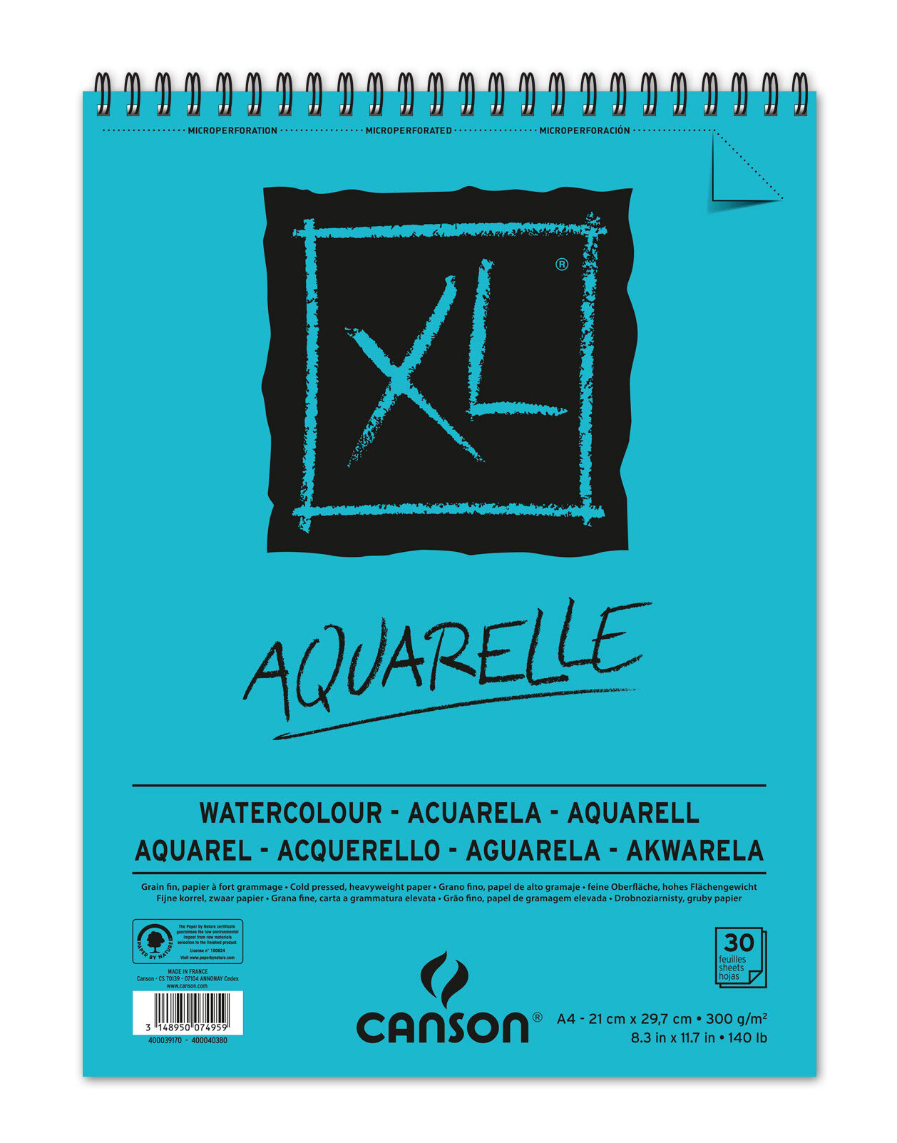 Bloco de desenho aguarela canson xl aquarelle grano fino din A4 ( Imagem 3 de 8 ) - Preview