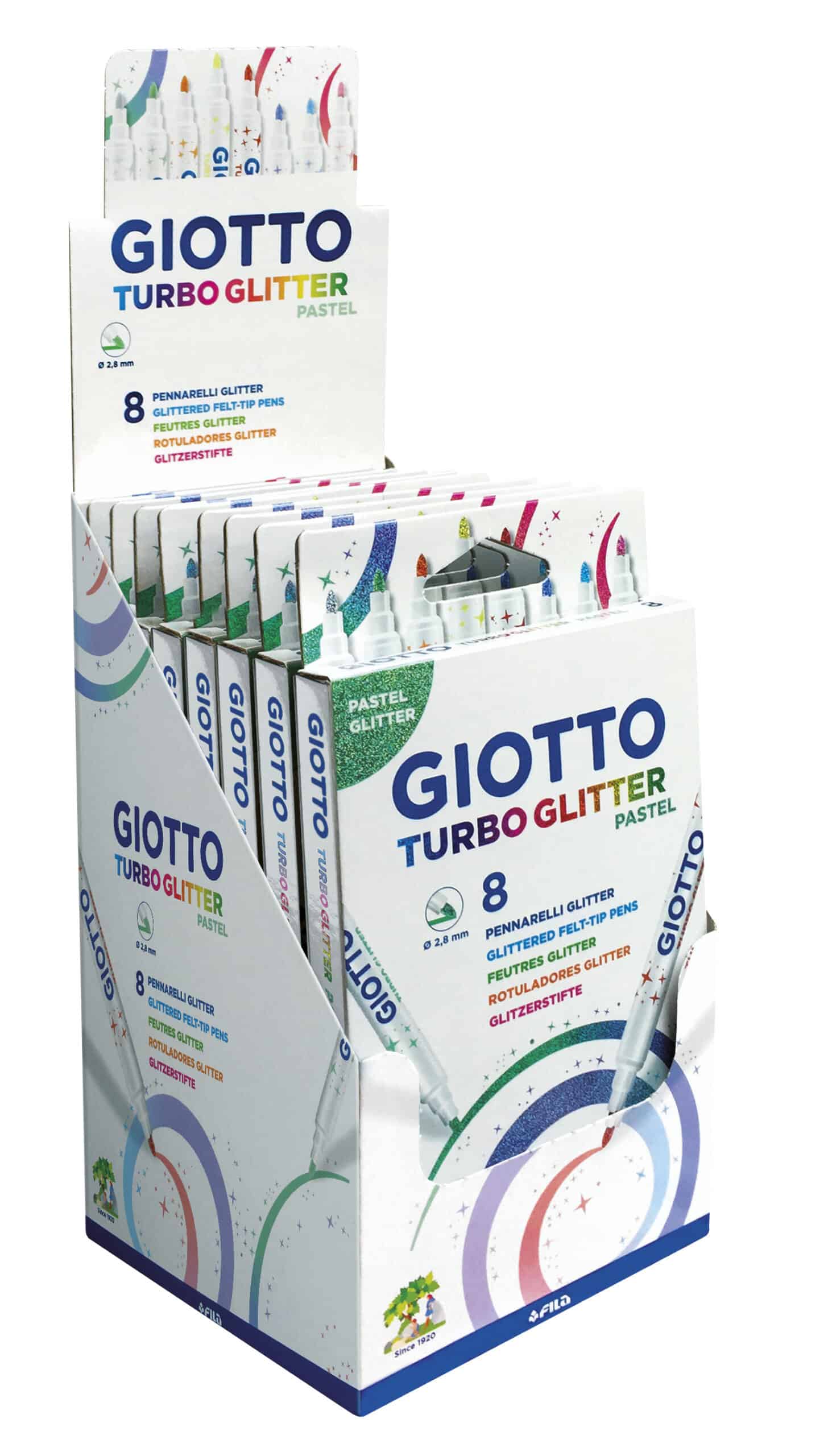 Canetas De Feltro Giotto Turbo Glitter Pastel Blister C/8 426300 ( Imagem 3 de 3 ) - Preview