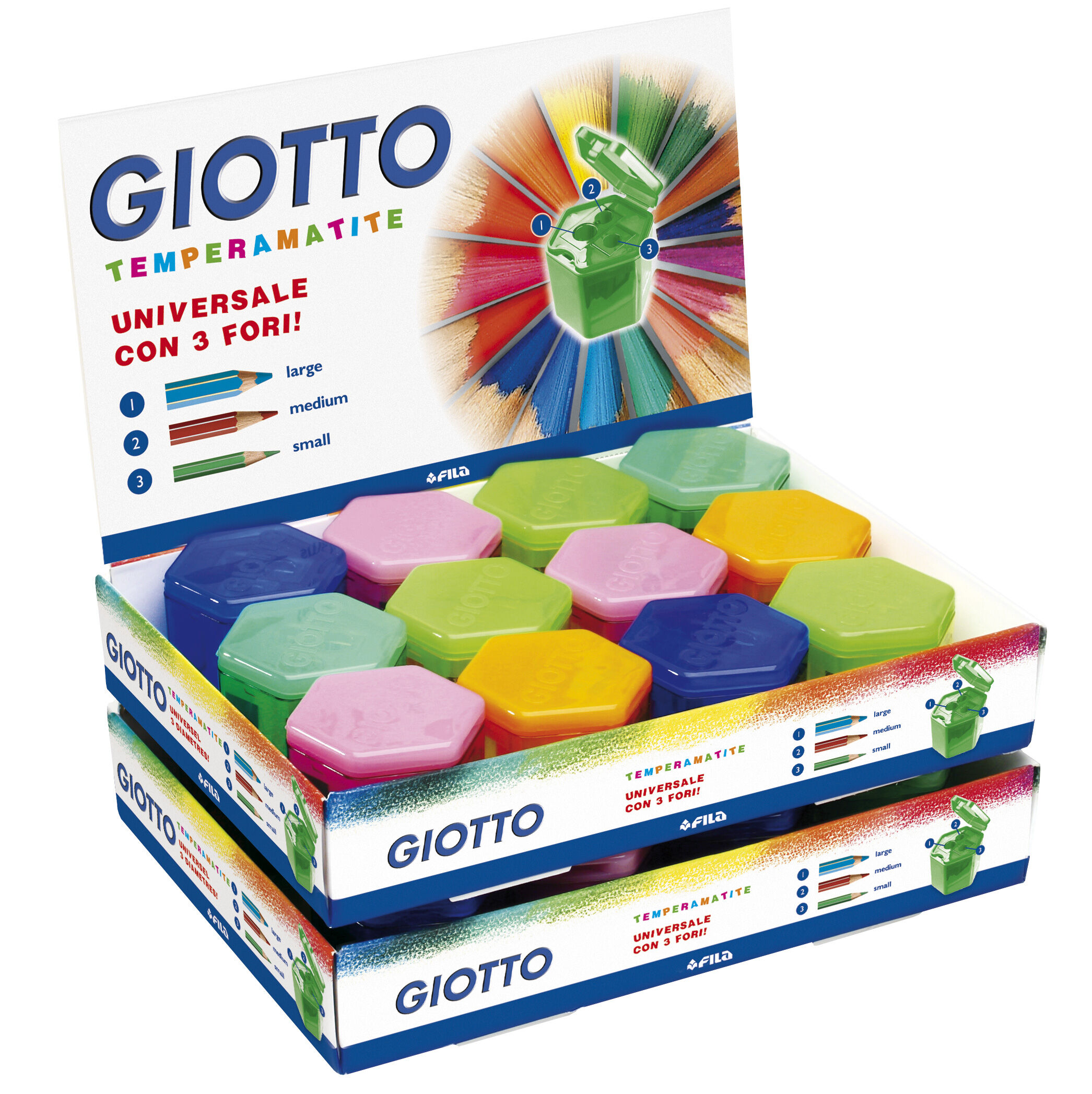 GIOTTO - APARA LAPIS UNIVERSAL TRIPLO ( Imagem 2 de 4 ) - Preview