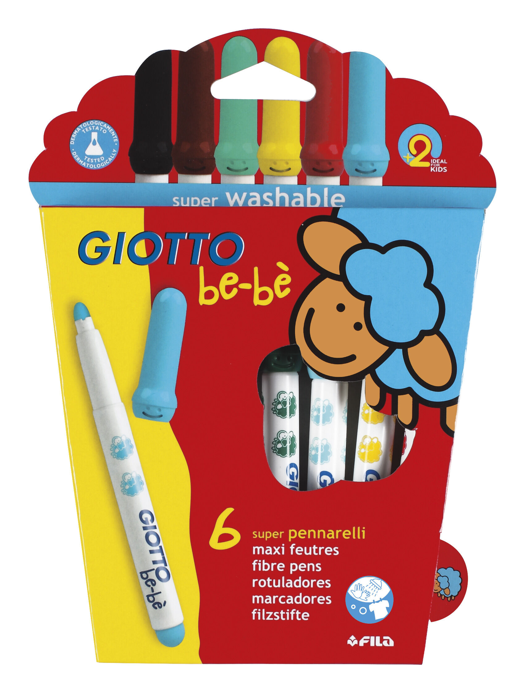Marcador giotto bebe caixa de 6 cores ( Imagem 2 de 3 ) - Preview