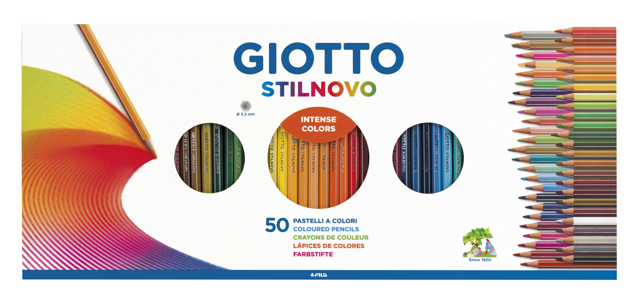 Lápis de cor GIOTTO Stilnovo caixa com 50 cores + afia ( Imagem 2 de 2 ) - Preview