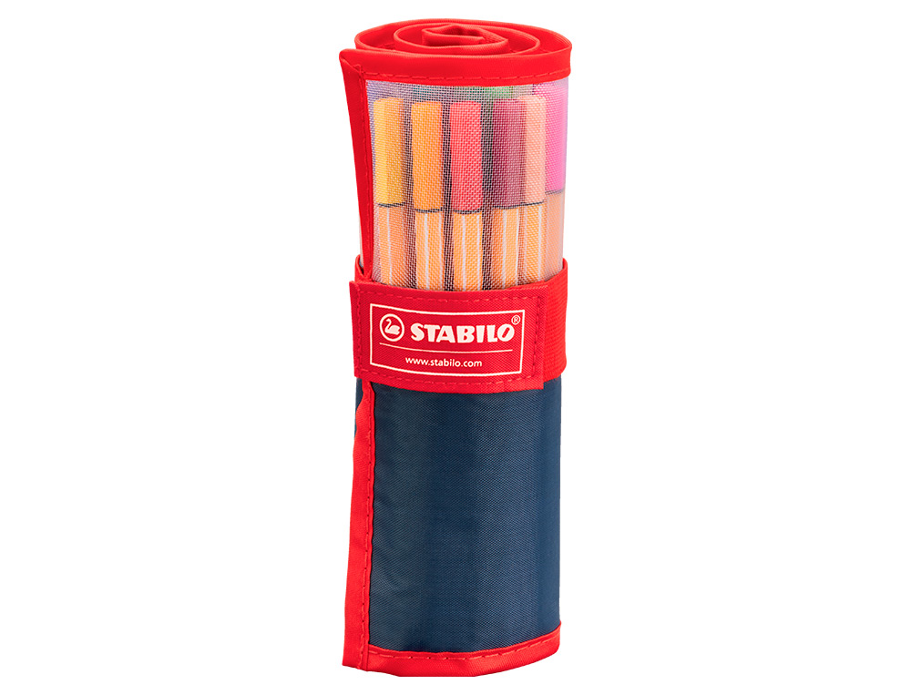 Marcador ponta de fibra Stabilo. Estojo Roller Set. 25 cores sortidas ( Imagem 2 de 11 ) - Preview