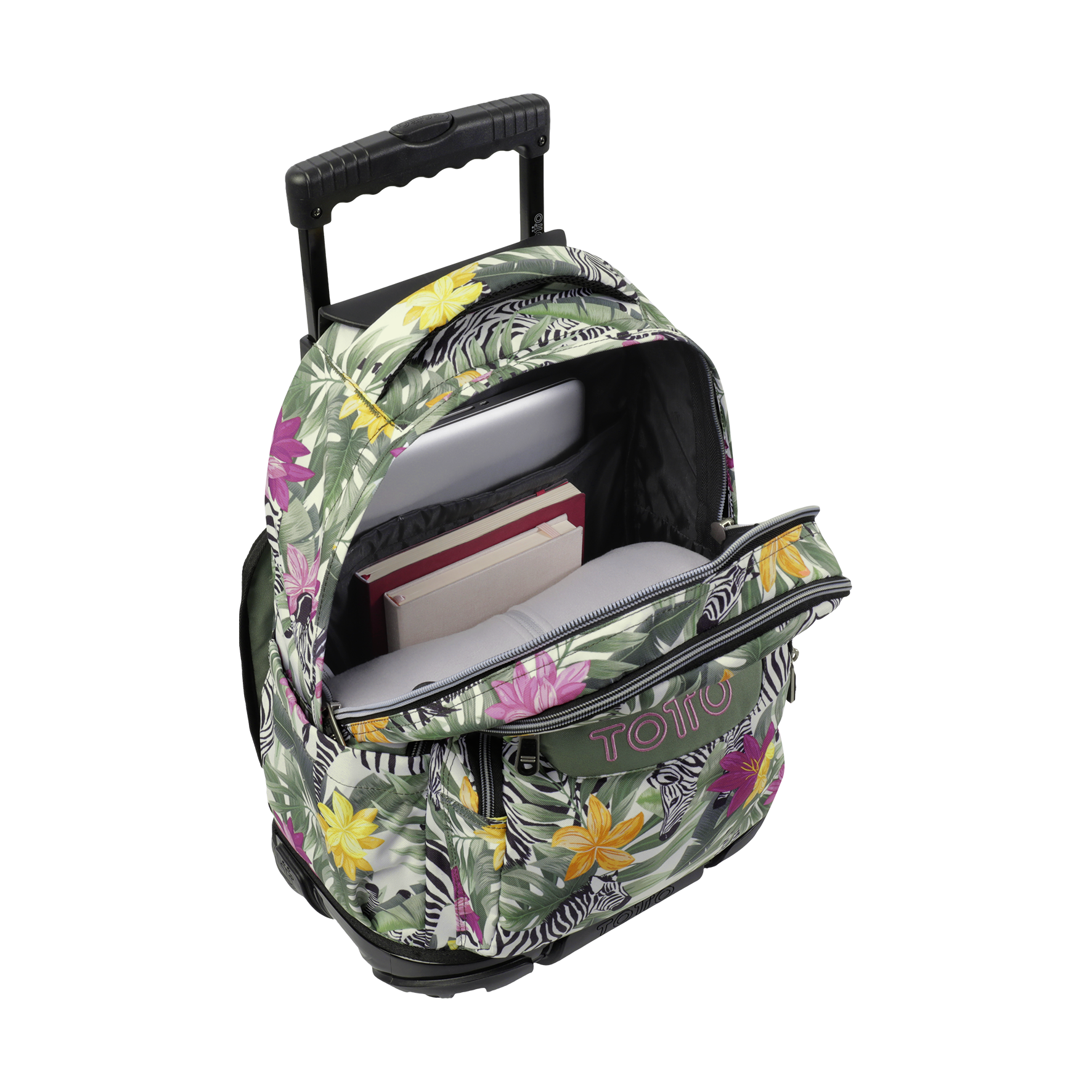 MOCHILA ESCOLAR C/RODAS TOTTO 8 A 12 ANOS RENGLONES 4HW ( Imagem 3 de 4 ) - Preview