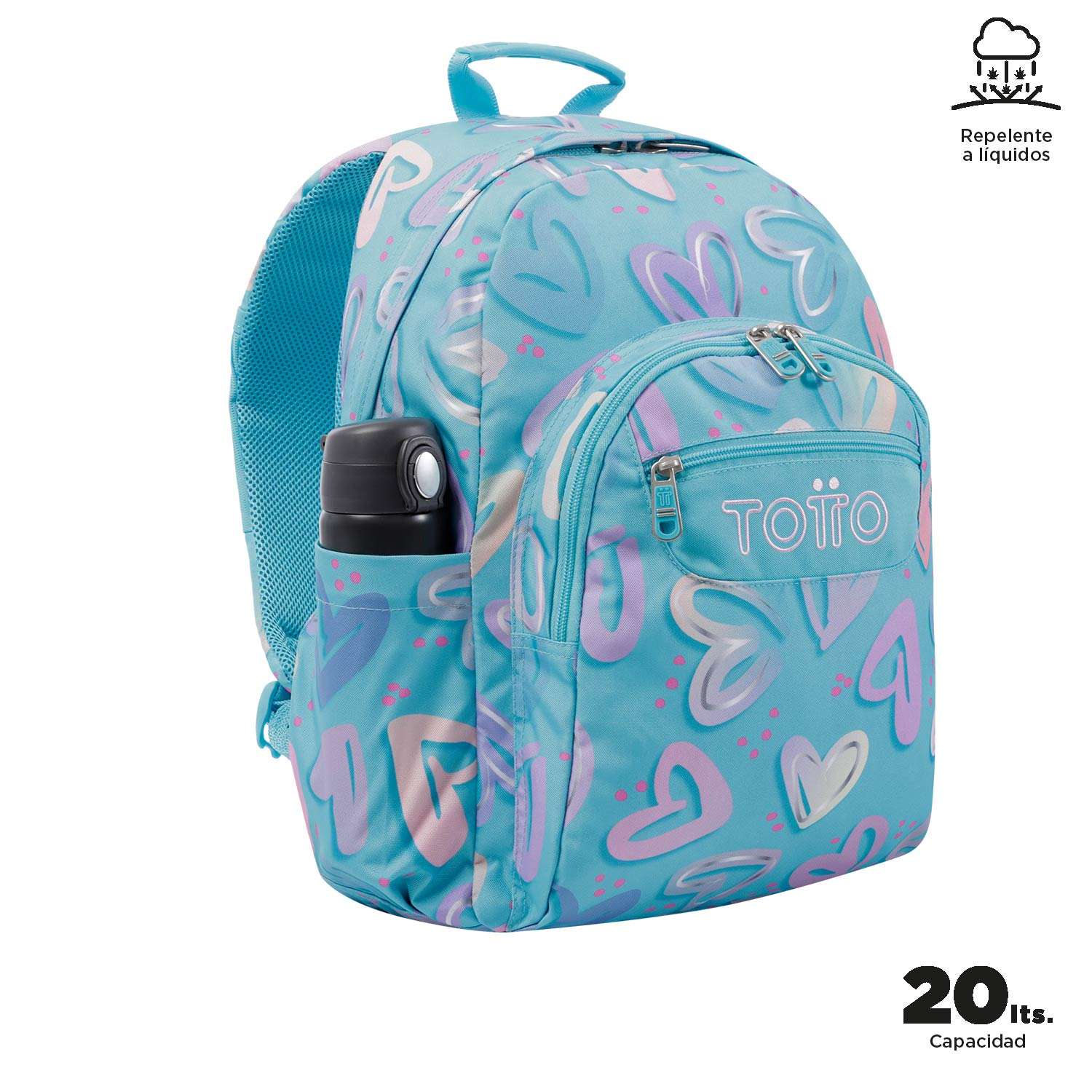 MOCHILA ESCOLAR TOTTO 8 A 12 ANOS ACUARELA 6JT ( Imagem 2 de 4 ) - Preview