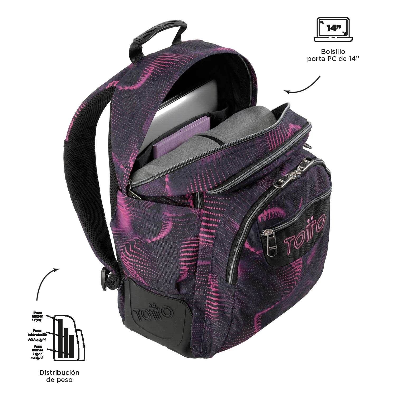 MOCHILA ESCOLAR TOTTO 8 A 12 ANOS RAYOL 3QR ( Imagem 3 de 4 ) - Preview
