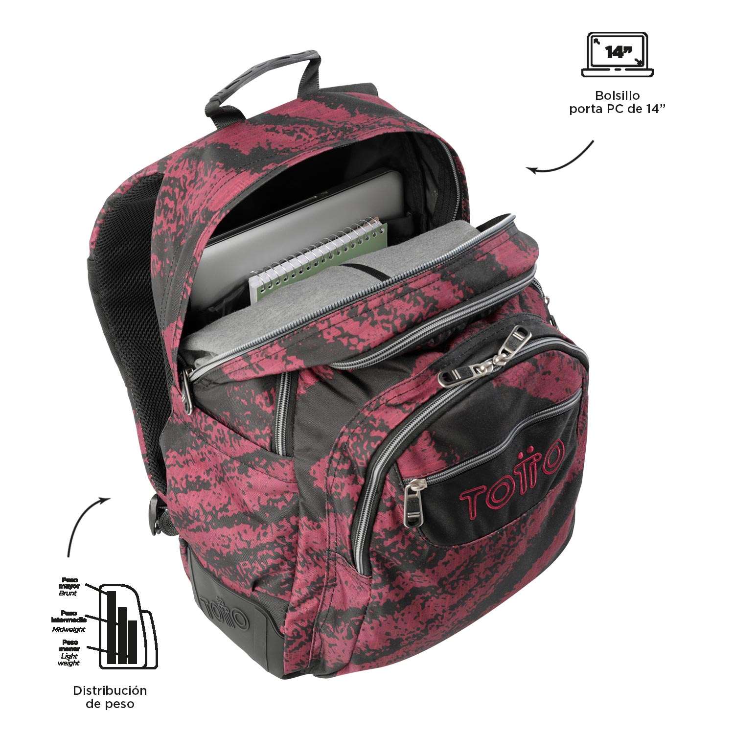 MOCHILA ESCOLAR TOTTO 8 A 12 ANOS RAYOL 5C5 ( Imagem 3 de 4 ) - Preview