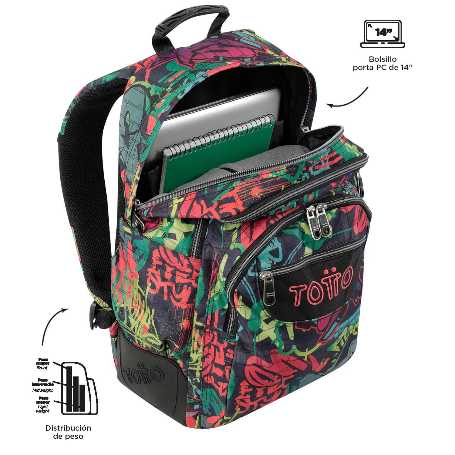 MOCHILA ESCOLAR TOTTO 8 A 12 ANOS RAYOL 6JO ( Imagem 3 de 4 ) - Preview