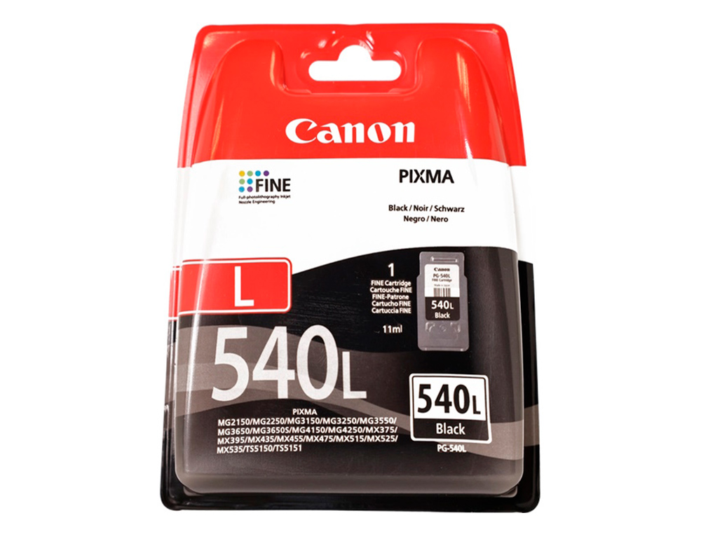 Tinteiro canon pg-540l preto alta capacidade mg2150 11ml ( Imagem 3 de 10 ) - Preview