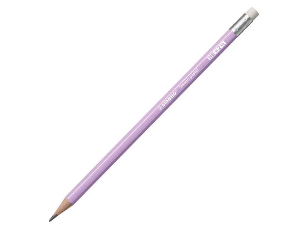 Lapis de grafite stabilo swano com borracha mina 2,2 mm dureza hb lilas pastel ( Imagem 2 de 5 ) - Preview