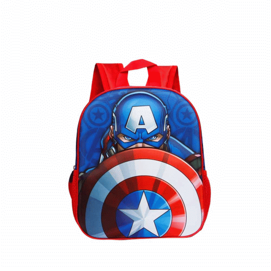 Capitão América Patriot Mochila 3D Pequena, Multicolorido ( Imagem 2 de 3 ) - Preview
