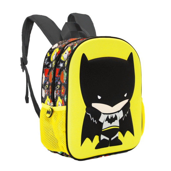 Batman Bat Chibi Mochila 3D Pequena, Amarela ( Imagem 3 de 4 ) - Preview