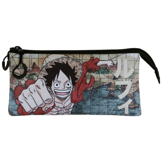 One Piece Map Estojo Triplo FAN 2.0, Marrom ( Imagem 2 de 4 ) - Preview