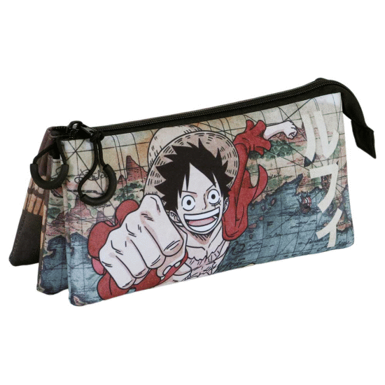 One Piece Map Estojo Triplo FAN 2.0, Marrom ( Imagem 3 de 4 ) - Preview
