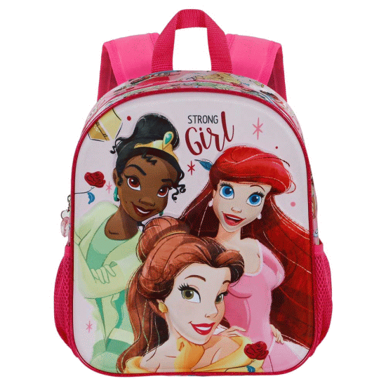 Princesas Disney Strong Mochila 3D Pequena, Rosa ( Imagem 2 de 4 ) - Preview