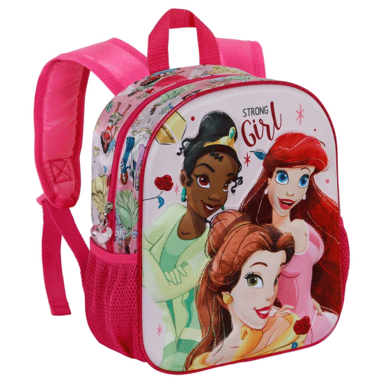 Princesas Disney Strong Mochila 3D Pequena, Rosa ( Imagem 3 de 4 ) - Preview