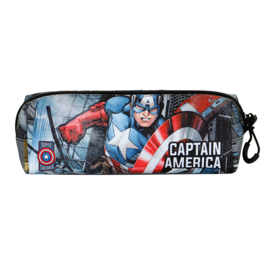 Capitão América Defender Estojo Quadrado FAN  2.0, Multicolorido ( Imagem 3 de 3 ) - Preview