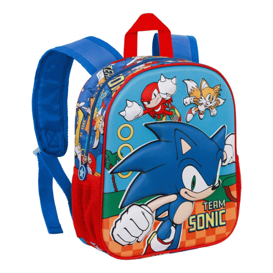 Sega-Sonic Team Mochila 3D Pequena, Azul ( Imagem 4 de 4 ) - Preview