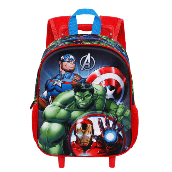Os Vingadores Superhero Mochila 3D com Rodas Pequena, Azul ( Imagem 3 de 4 ) - Preview