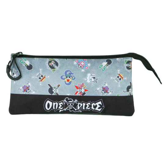 One Piece Skull Symbols Estojo Triplo FAN 2.0, Cinza ( Imagem 2 de 3 ) - Preview