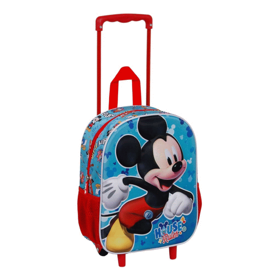 Mickey Mouse House Mochila 3D com Rodas Pequena, Azul ( Imagem 4 de 4 ) - Preview