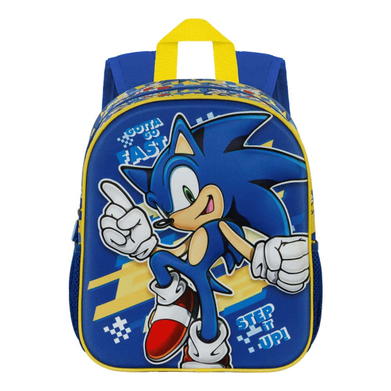 Sega-Sonic Step Mochila 3D Pequena, Azul ( Imagem 2 de 3 ) - Preview