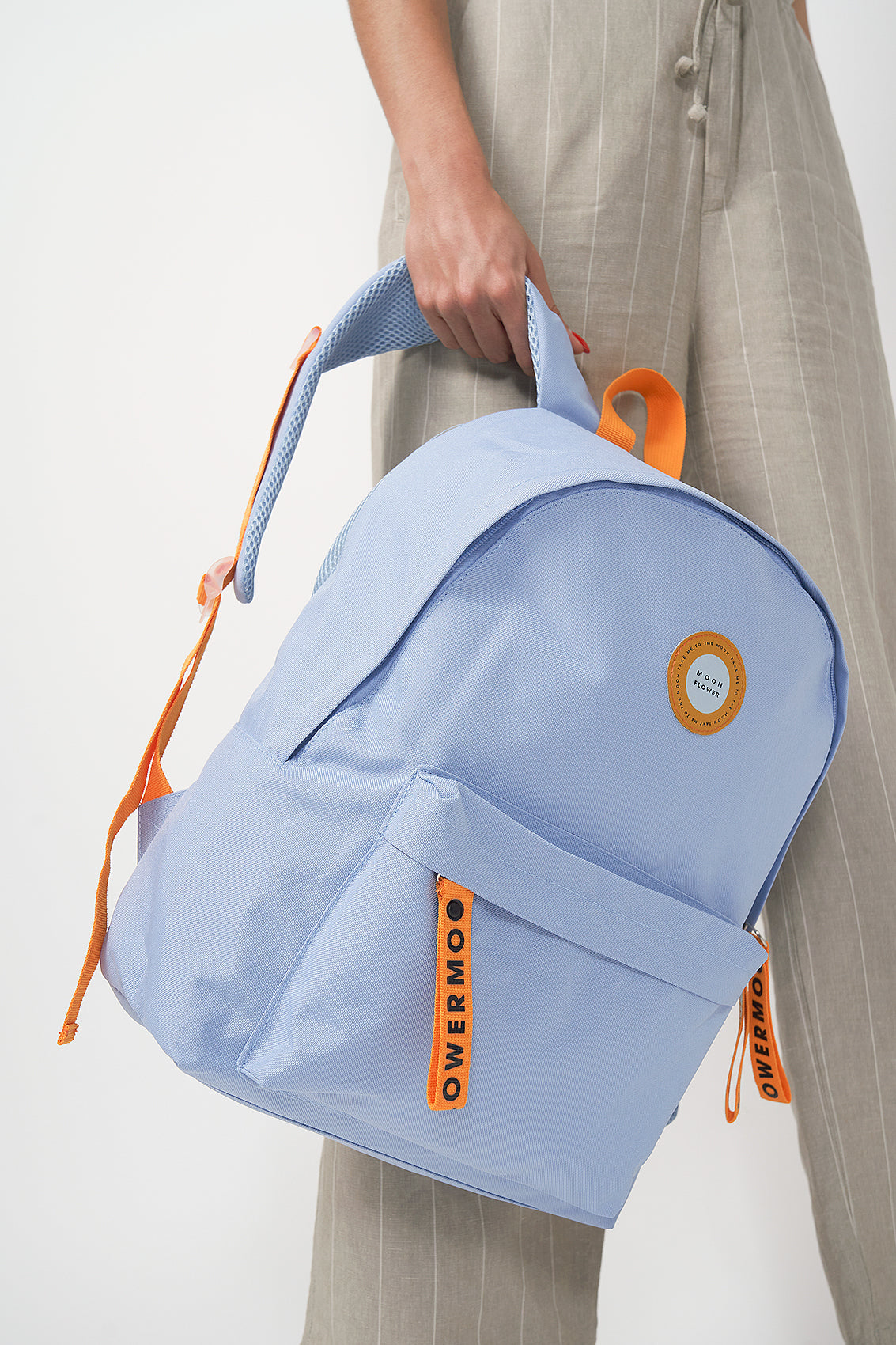 Moonflower Plain Blue School Backpack ( Imagem 5 de 7 ) - Preview