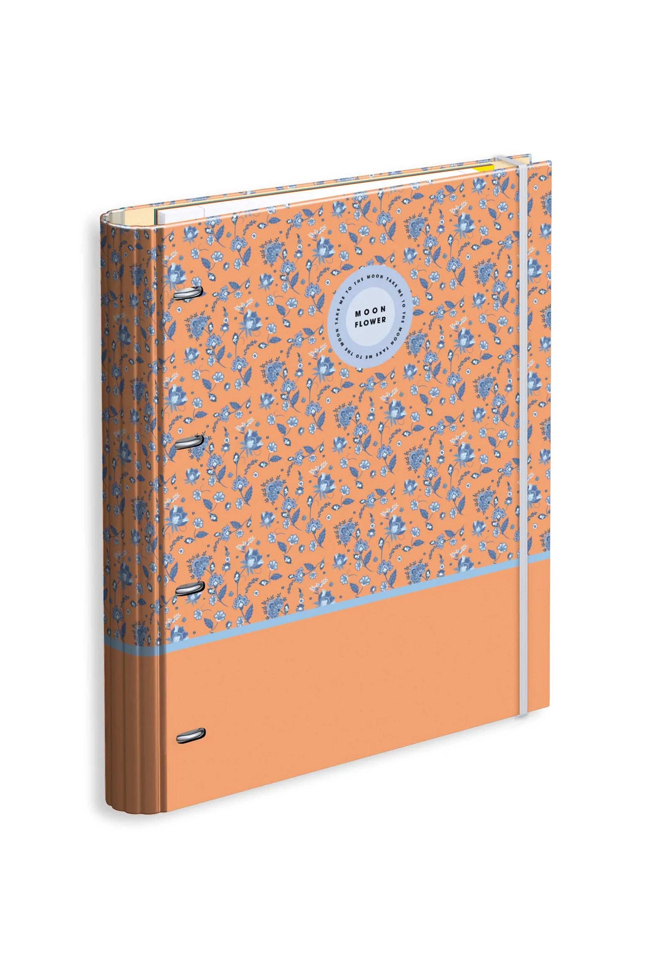 Capa A4 4 Argolas com Recarga Lombada 7 Vincos Moonflower ( Imagem 2 de 7 ) - Preview