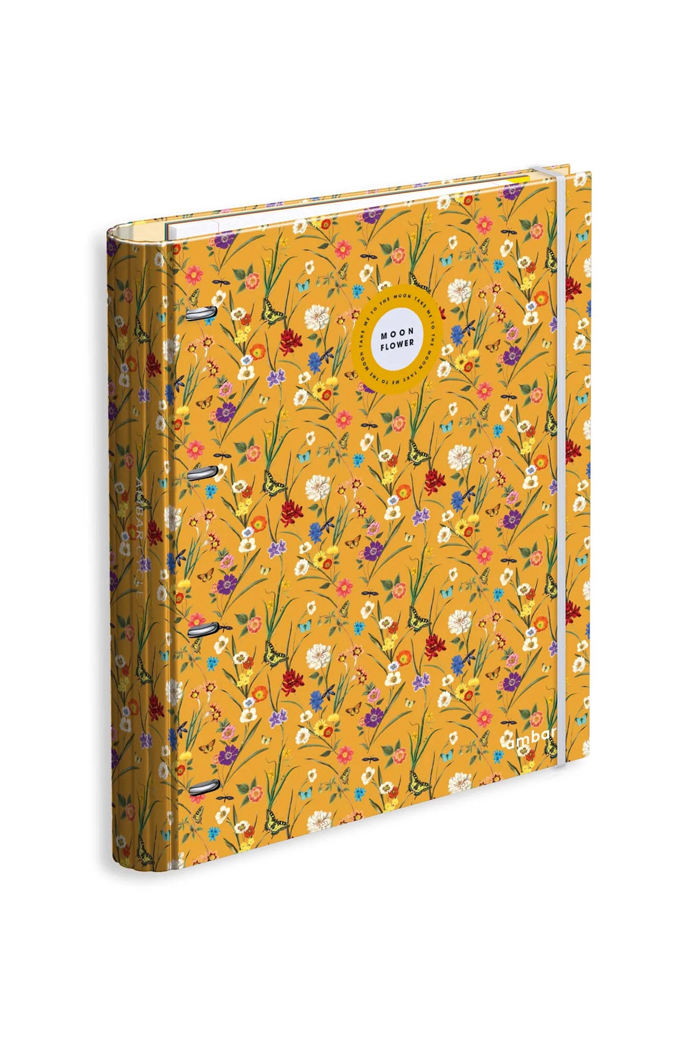 Capa A4 4 Argolas com Recarga Lombada 7 Vincos Moonflower ( Imagem 3 de 7 ) - Preview
