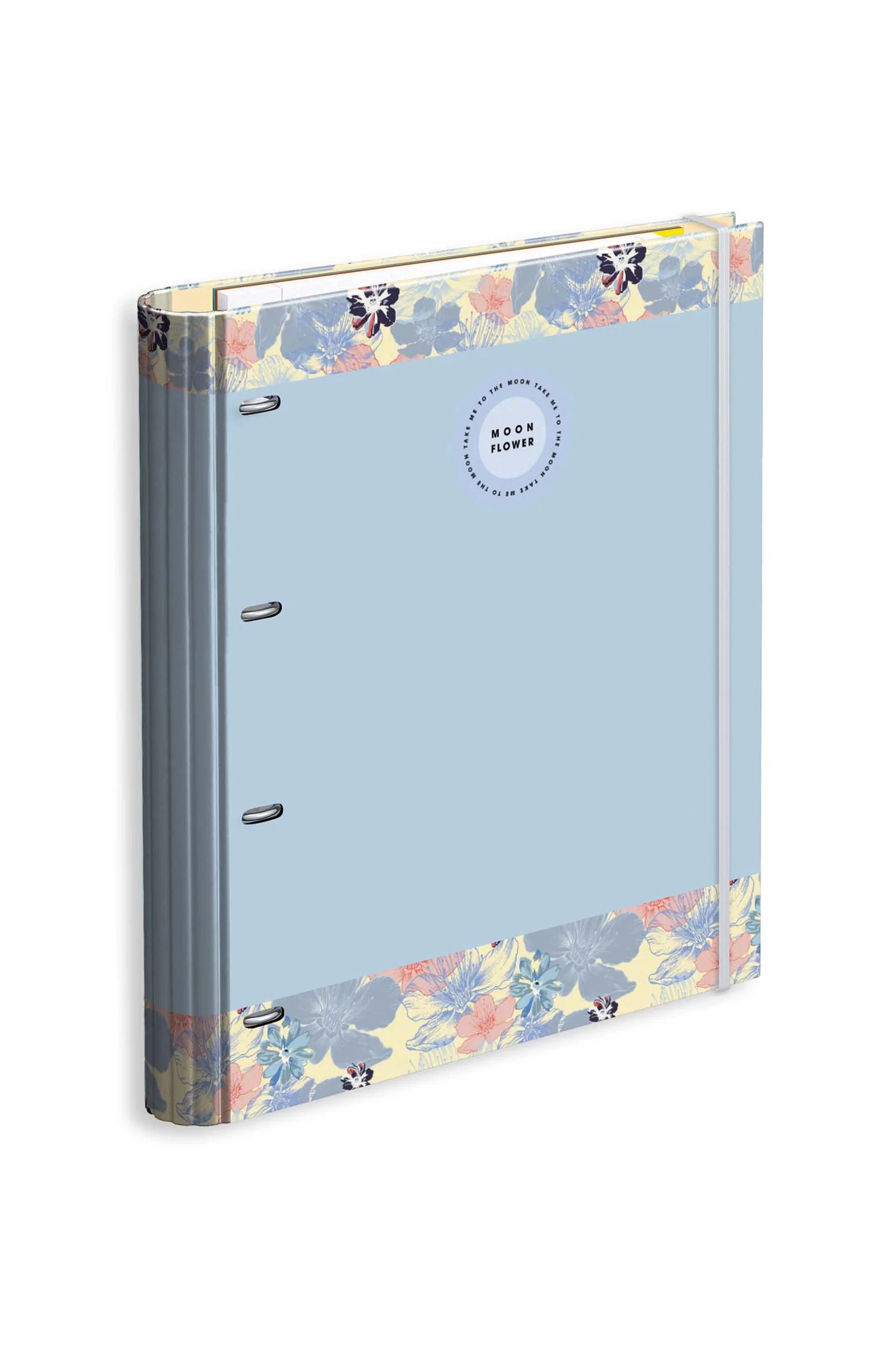 Capa A4 4 Argolas com Recarga Lombada 7 Vincos Moonflower ( Imagem 5 de 7 ) - Preview