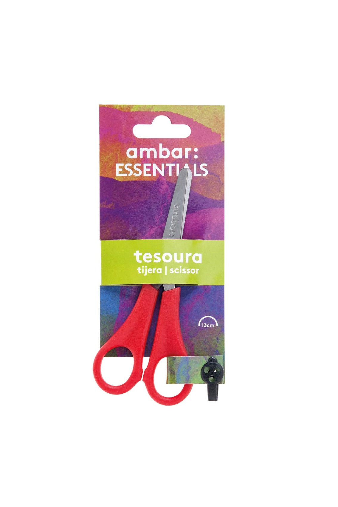 Tesoura Colour Ambar 13 cm Vermelho ( Imagem 3 de 3 ) - Preview