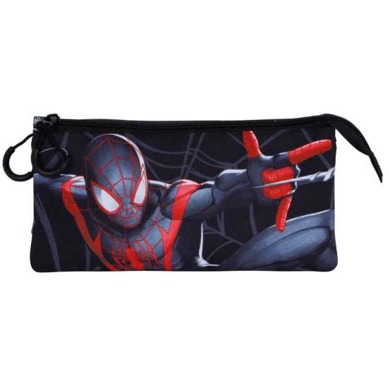 Homem-Aranha Miles Estojo Triplo FAN 2.0, Preta ( Imagem 2 de 4 ) - Preview
