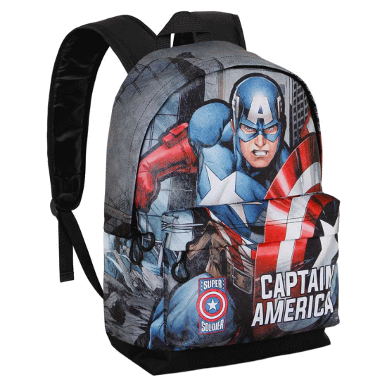 Capitão América Defender Mochila HS FAN 2.0, Multicolorido ( Imagem 3 de 4 ) - Preview