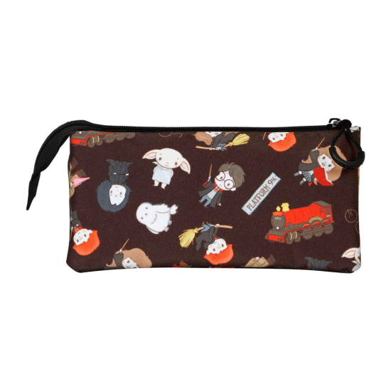 Harry Potter Cute Estojo Triplo FAN 2.0, Preta ( Imagem 3 de 3 ) - Preview