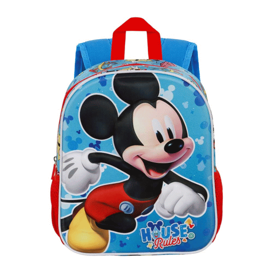 Mickey Mouse House Mochila 3D Pequena, Azul ( Imagem 2 de 4 ) - Preview