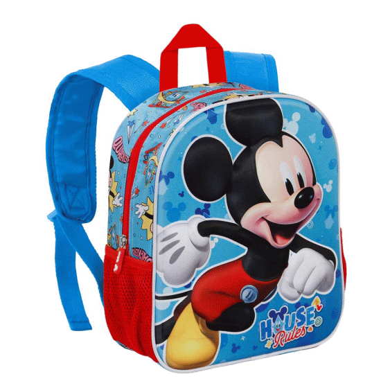 Mickey Mouse House Mochila 3D Pequena, Azul ( Imagem 3 de 4 ) - Preview