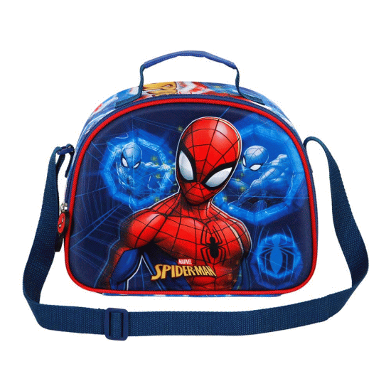 Homem-Aranha Powerful Lancheira 3D, Azul ( Imagem 2 de 3 ) - Preview