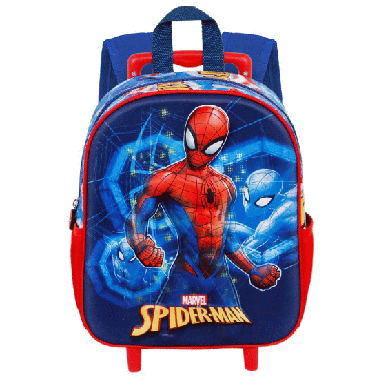 Homem-Aranha Powerful Mochila 3D com Rodas Pequena, Azul ( Imagem 2 de 4 ) - Preview