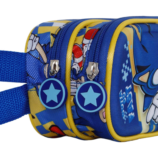Sega-Sonic Step Estojo Duplo 3D, Azul ( Imagem 4 de 4 ) - Preview