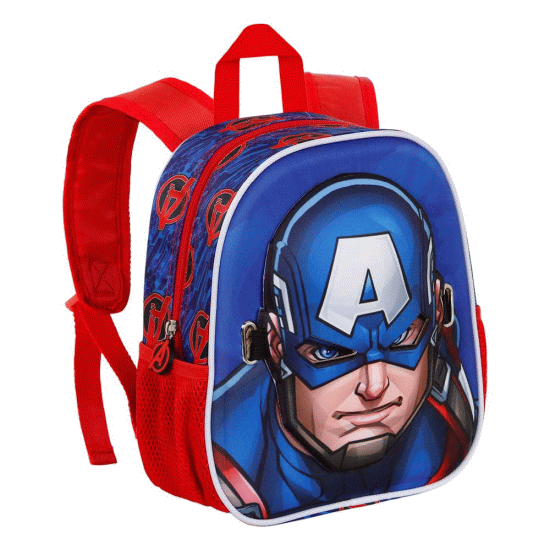 Captain America First Mask Backpack, Blue ( Imagem 3 de 4 ) - Preview