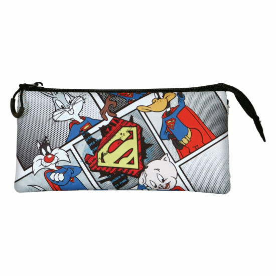 Looney Tunes Super Tunes Estojo Triplo FAN 2.0, Cinza ( Imagem 2 de 3 ) - Preview