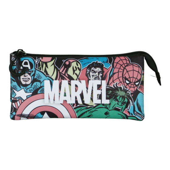 Marvel Heroes Estojo Triplo FAN 2.0, Multicolorido ( Imagem 2 de 3 ) - Preview