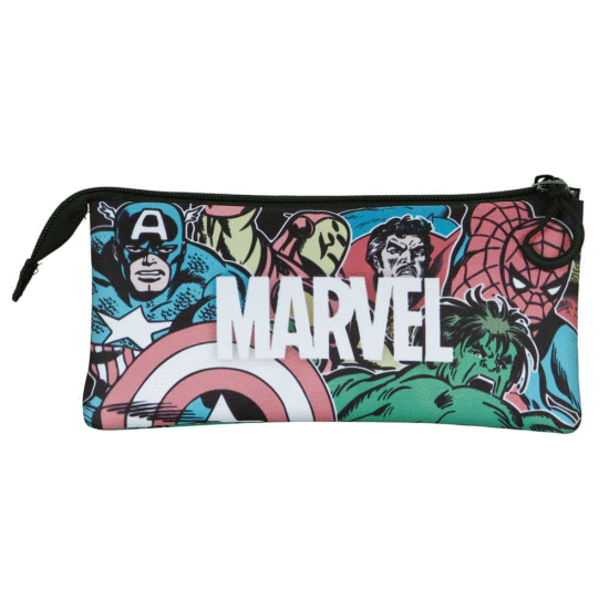 Marvel Heroes Estojo Triplo FAN 2.0, Multicolorido ( Imagem 3 de 3 ) - Preview