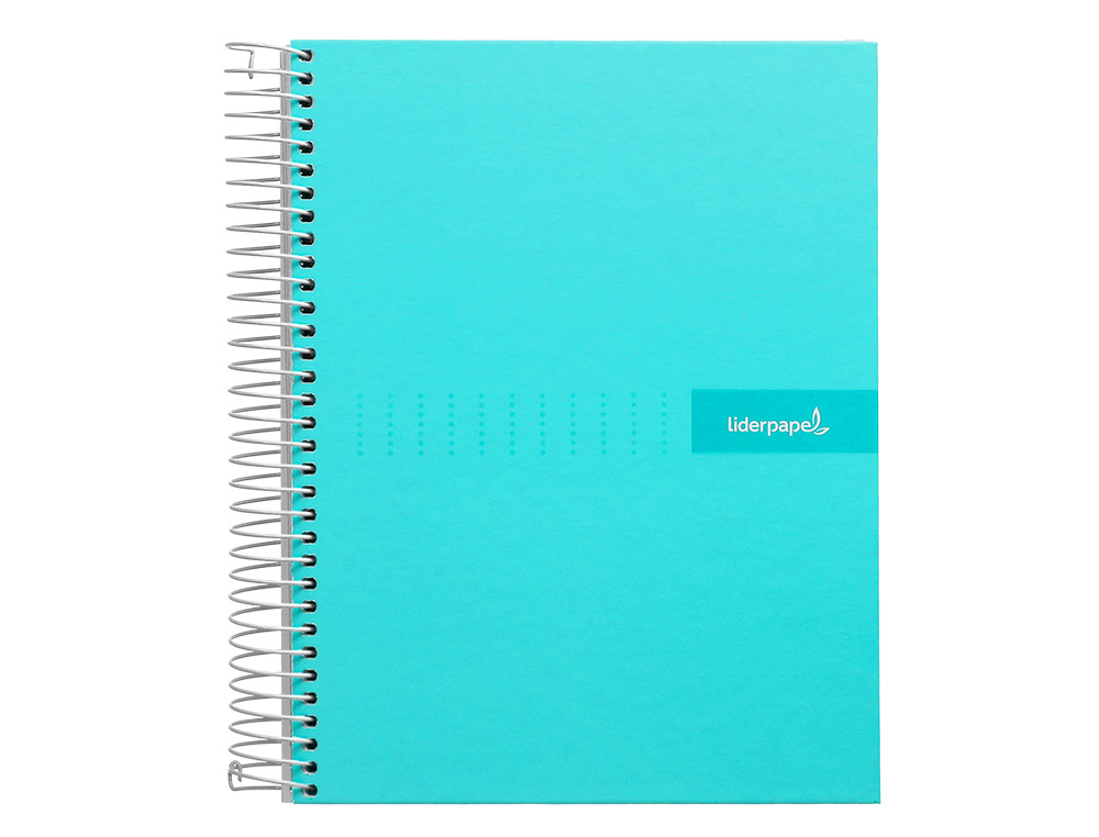 Caderno espiral liderpapel din a4 crafty capa forrada 120 f 90 gr quadricula 5mm 5 bandas de cores 4 furos cor turquesa ( Imagem 3 de 26 ) - Preview