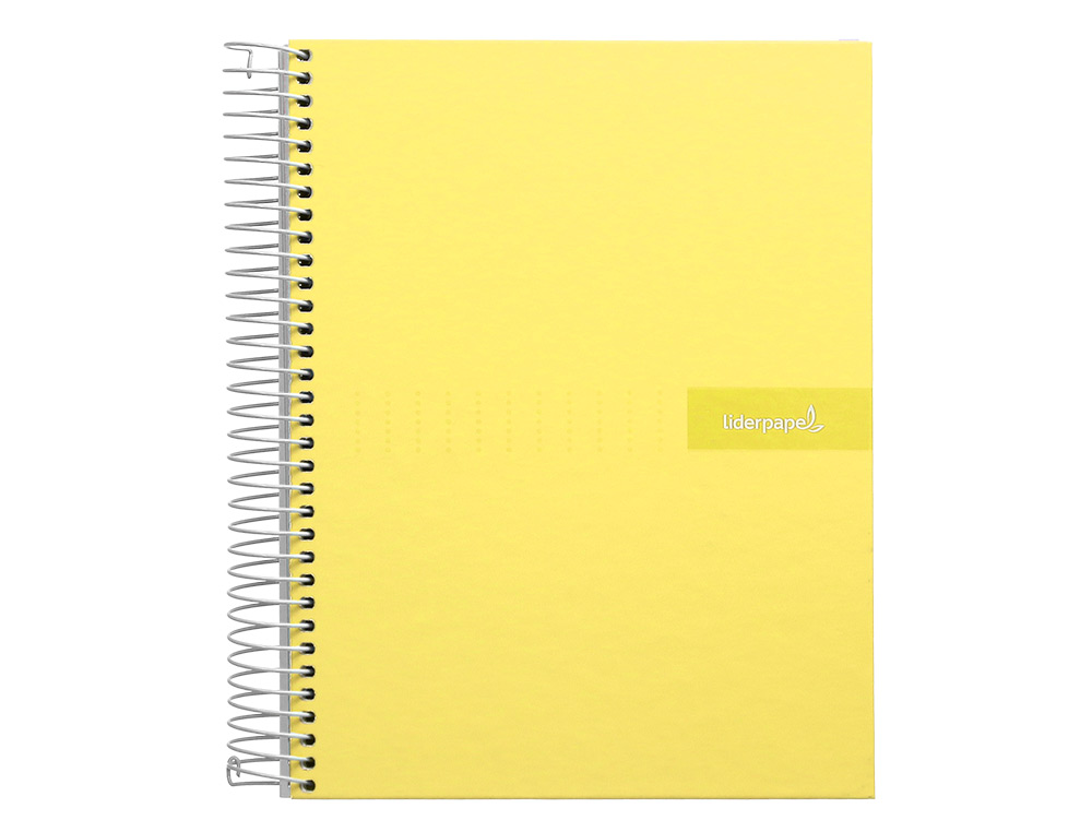 Caderno espiral liderpapel din a4 crafty capa forrada 120 f 90 gr quadricula 5mm 5 bandas de cores 4 furos cor amarelo ( Imagem 3 de 16 ) - Preview