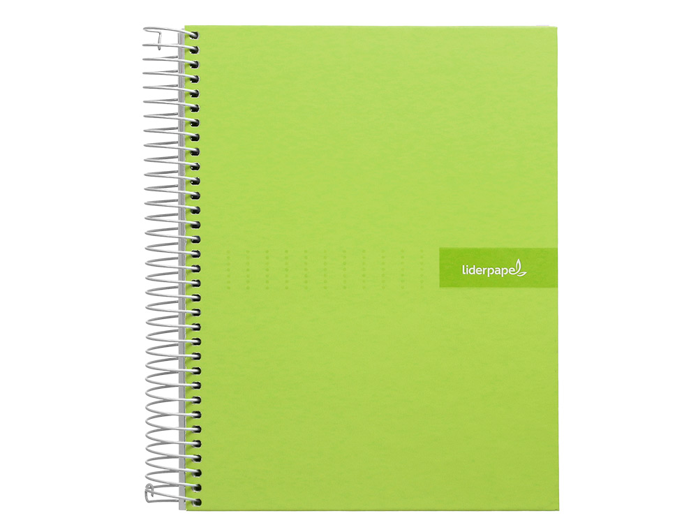 Caderno espiral liderpapel din a4 crafty capa forrada 120 f 90 gr quadricula 5 mm 5 bandas de cores 4 cores cor verde ( Imagem 2 de 16 ) - Preview