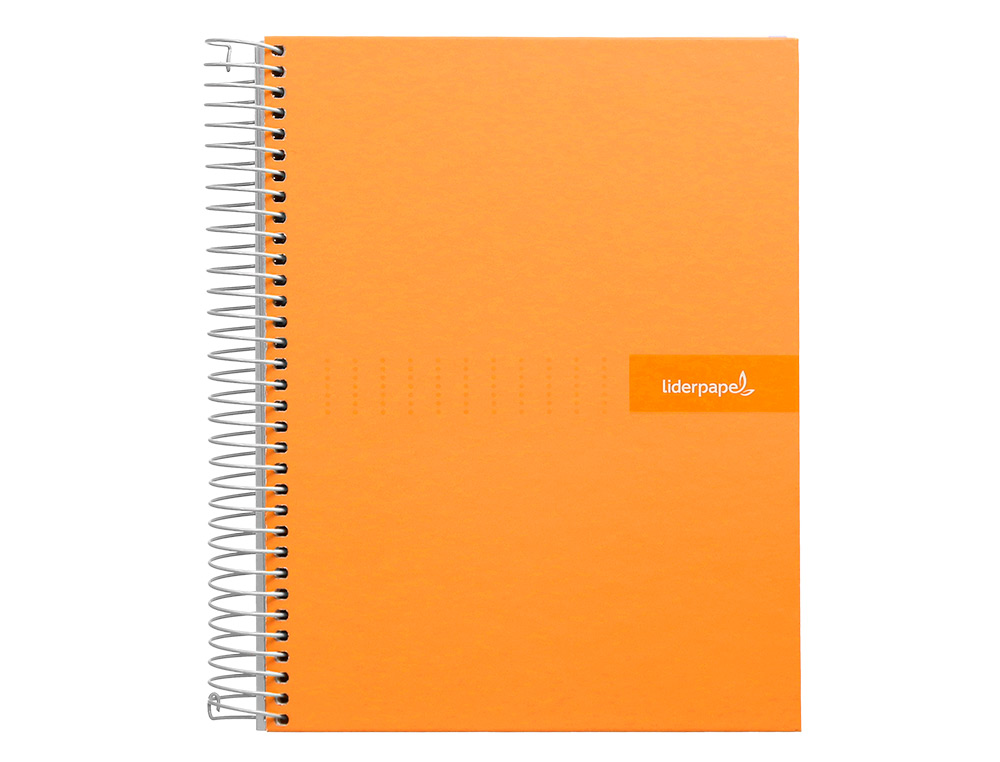 Caderno espiral liderpapel din a4 crafty capa forrada 120 f 90 gr quadricula 5 mm 5 bandas de cores 4 cores cor laranja ( Imagem 3 de 16 ) - Preview