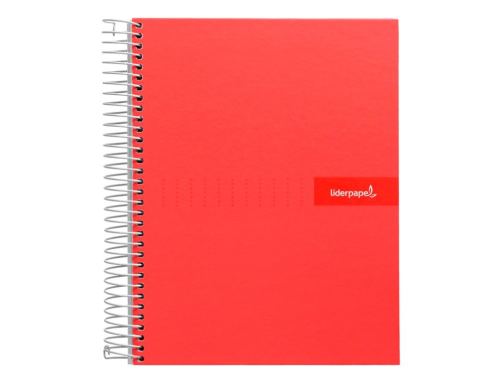 Caderno espiral liderpapel din a5 crafty capa forrada 120 f 90 gr quadricula 5mm 5 bandas de cores 6 furos cor vermelho ( Imagem 3 de 16 ) - Preview